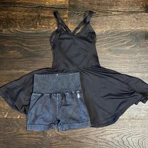 FP Movement Good Karma Dress & Shorts in Black